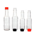 3oz 90ml 250ml clear glass shoyu soy bottle hot sauce bottles with screw lid